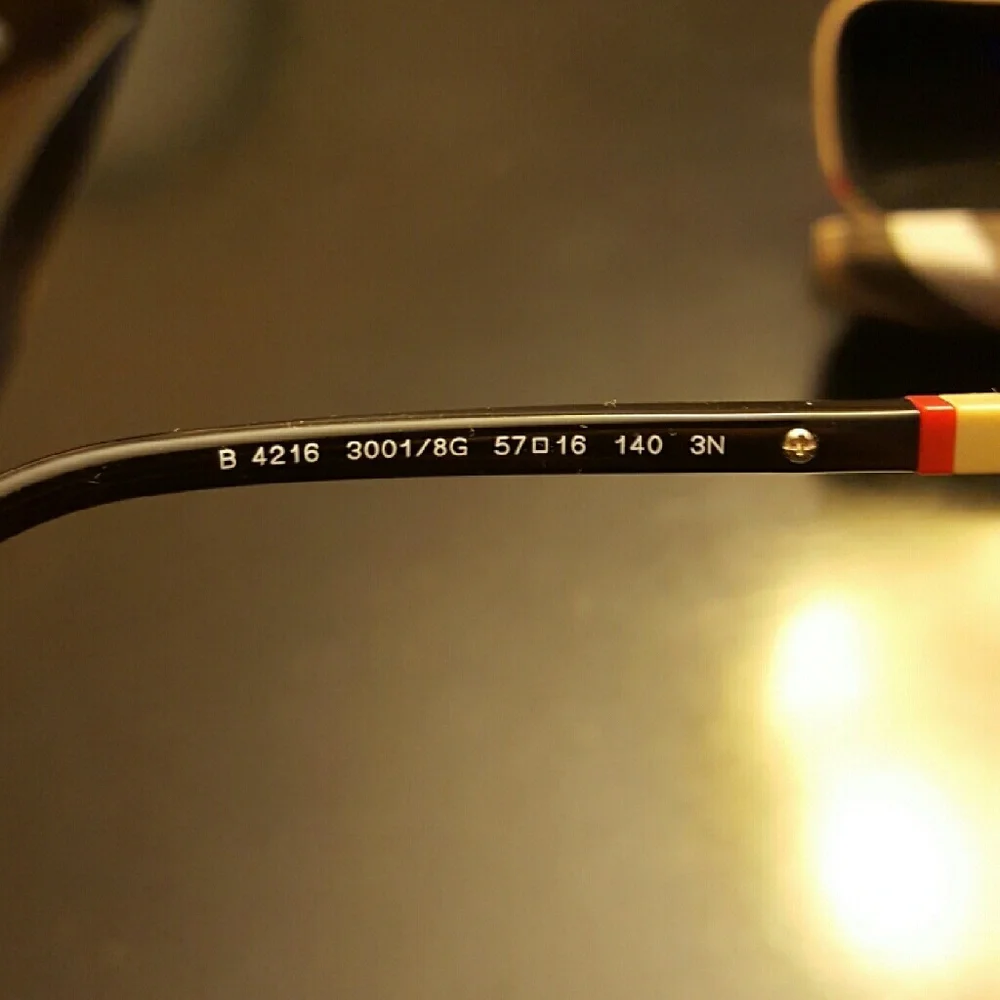 Burberry Black Sunglasses with Signature Check Arms
